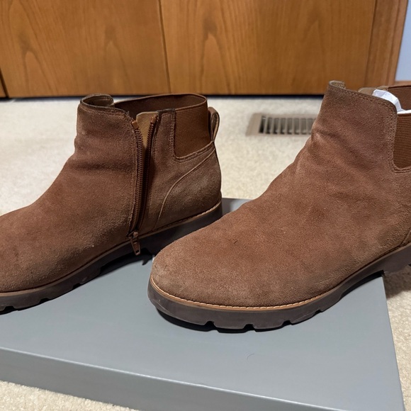 Vionic Brown Suede Ankle Boots - Picture 2 of 6